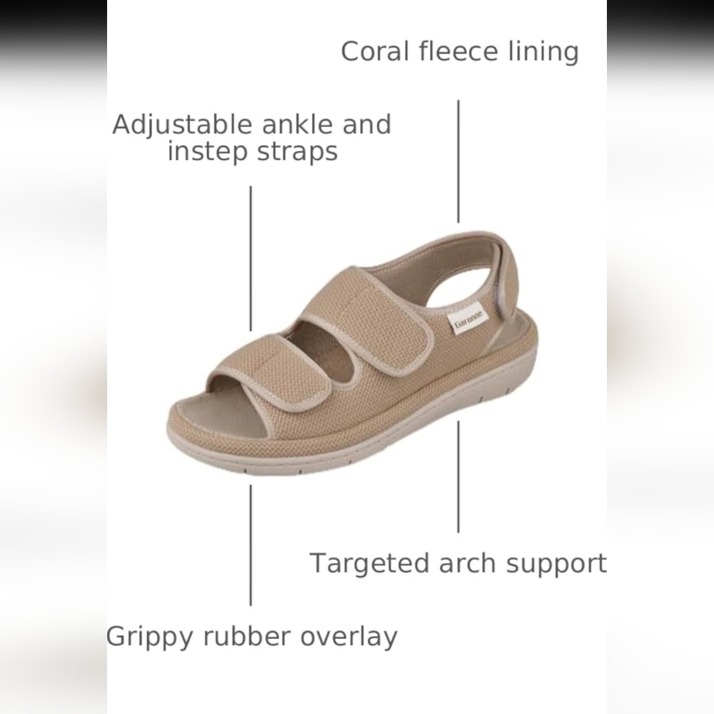 Garonne Adjustable Comfort Sandal Woman's Sz 9